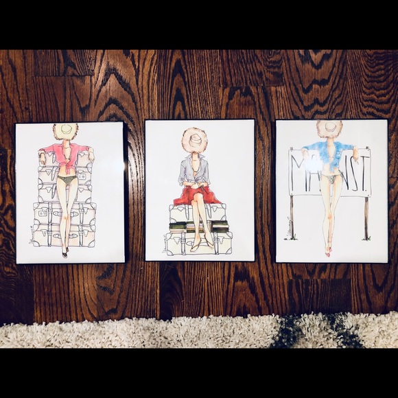 J. Crew Other - Original J.Crew Somsack Sketches, framed & signed